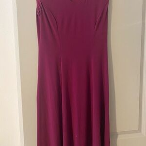 London Times Rich Plum Midi Dress
